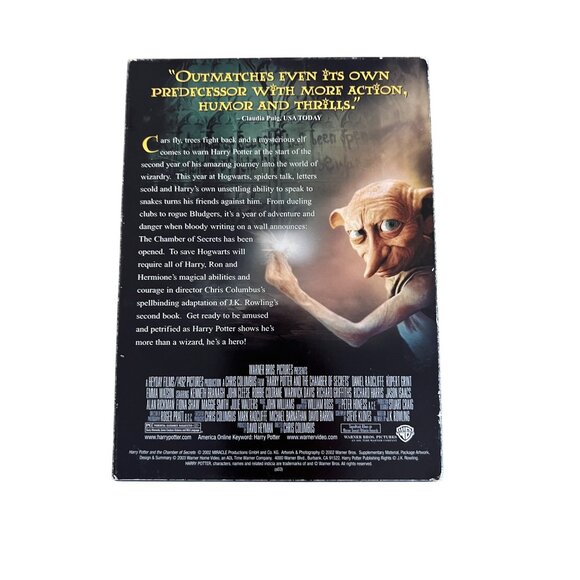 Harry Potter And The Chamber Of Secrets DVD 2002 Adventure Movie Pre-Owned - Picture 4 of 4